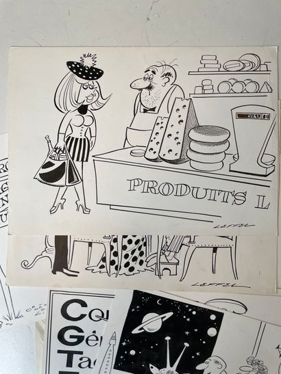 Jean LEFFEL (1918-2001)
Lot de 92 dessins.
Différentes...