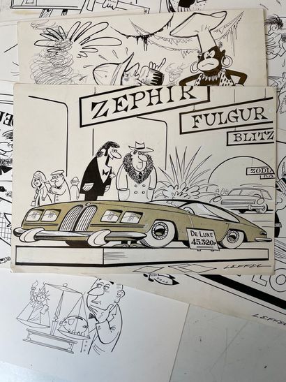 Jean LEFFEL (1918-2001)
Lot de 92 dessins.
Différentes...