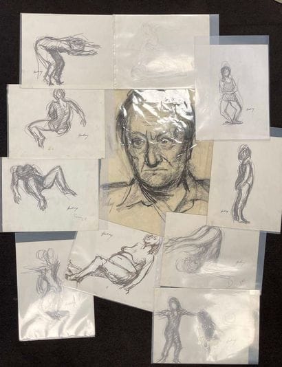 Paul HUBAY (1930-1994)
Ensemble de 11 dessins.
Différentes...
