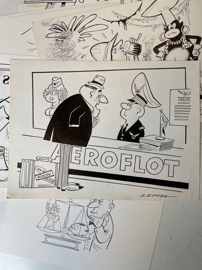 Jean LEFFEL (1918-2001)
Lot de 92 dessins.
Différentes...