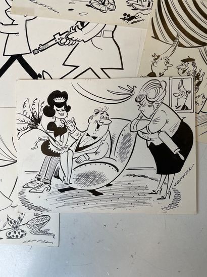 Jean LEFFEL (1918-2001)
Lot de 92 dessins.
Différentes...
