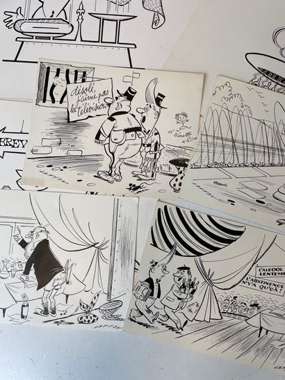 Jean LEFFEL (1918-2001)
Lot de 92 dessins.
Différentes...