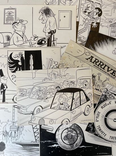 Jean LEFFEL (1918-2001)
Lot de 92 dessins.
Différentes...