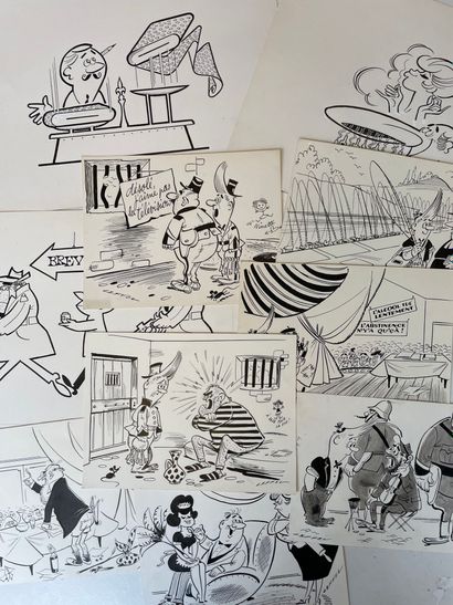 Jean LEFFEL (1918-2001)
Lot de 92 dessins.
Différentes...