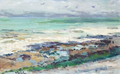André RAFFIN (1927-2005)
En bas de la falaise,...