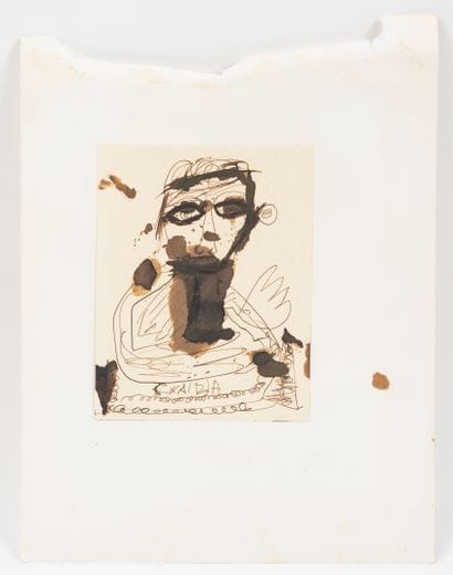 CHAIBA (1929-2004)
Portrait d'homme.
Encre...