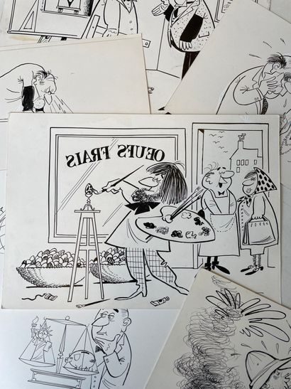 Jean LEFFEL (1918-2001)
Lot de 92 dessins.
Différentes...