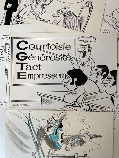 Jean LEFFEL (1918-2001)
Lot de 92 dessins.
Différentes...