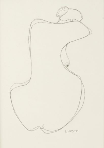 Claude LHOSTE (1929-2009)
Nu de dos.
Mine...