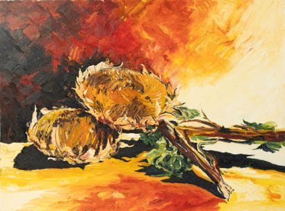 Denis RIBAS (1954)
Sunflowers, 2004.
Oil...