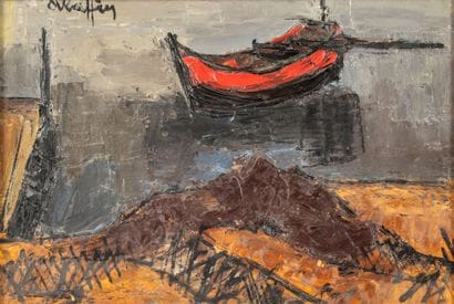 André RAFFIN (1927-2005)
Les filets à Saint-Tropez,...