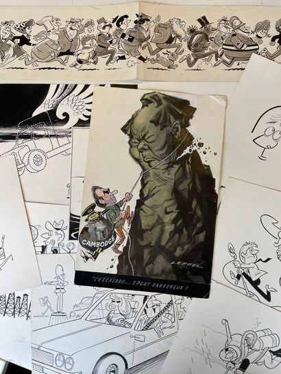 Jean LEFFEL (1918-2001)
Lot de 92 dessins.
Différentes...