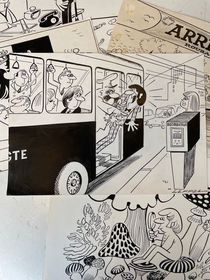 Jean LEFFEL (1918-2001)
Lot de 92 dessins.
Différentes...