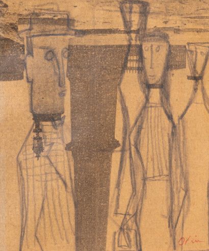 Jean OLIN (1894-1972)
Personnages.
Deux dessins...