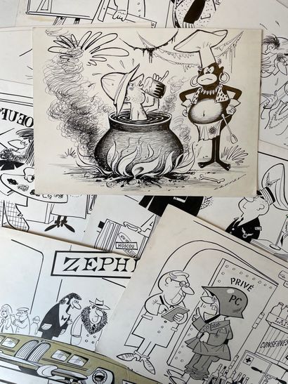 Jean LEFFEL (1918-2001)
Lot de 92 dessins.
Différentes...
