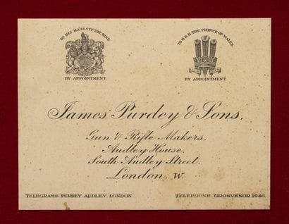 J. PURDEY & Sons
Side-by-side centerfire...