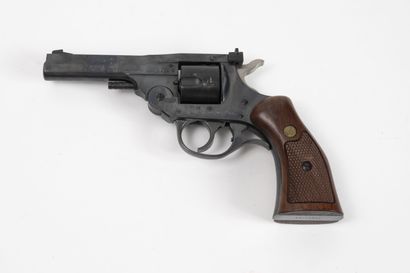 2 gas or blank alarm revolvers, patinated...