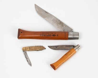 FRANCE, OPINEL 
Two knives:
- a large steel...