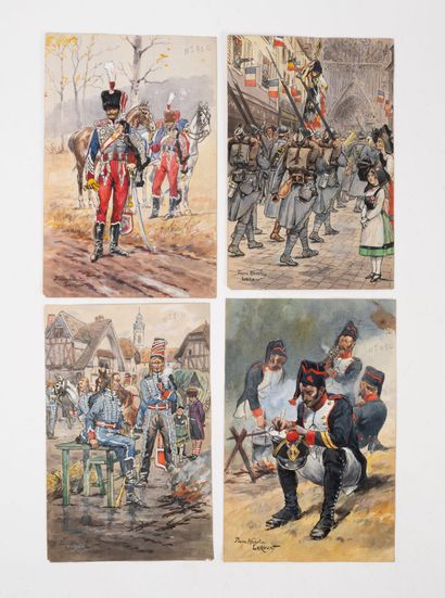 Pierre Albert LEROUX (1890 - 1959)
Four watercolors...