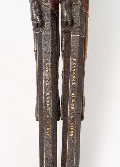 BELGIQUE, vers 1845
LASSENCE - RONGÉ in Liege.
Pair...