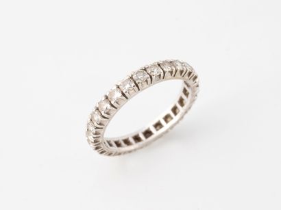 American wedding band in white gold (750)...