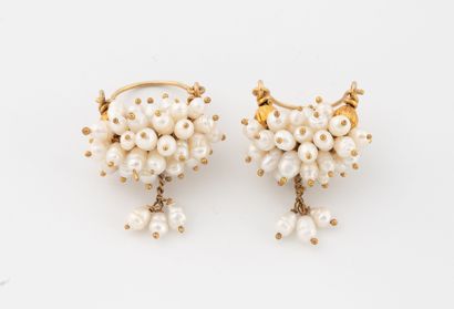 INDE, XXème siècle
Paire de pendants d'oreilles...