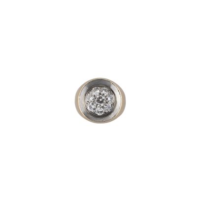 Yellow gold (750) and platinum (850) signet...