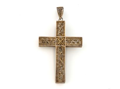 Croix pectorale pendentif en argent (min....