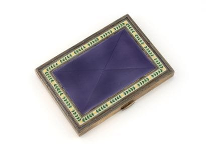 Cigarette case in vermeil (min. 800) and...