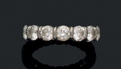 Beautiful American wedding band in white...