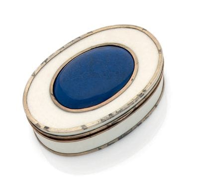 Oval silver box (84 zolotniki / 875 / min....