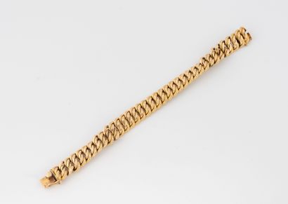 Gourmet bracelet in yellow gold (750) with...