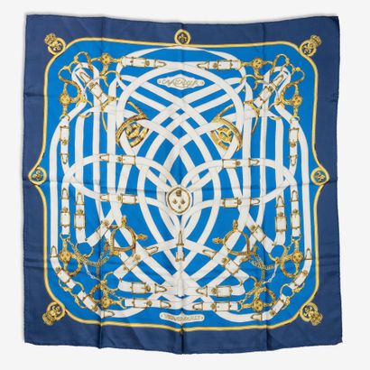 HERMES
Hermès square in silk twill.
Blue...