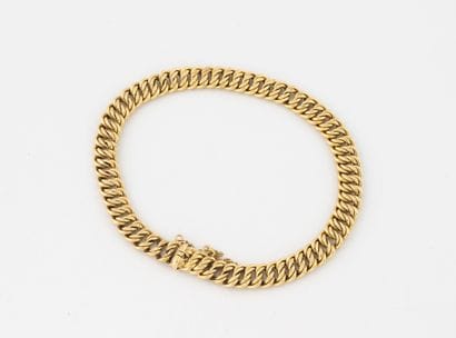 Russian link bracelet in yellow gold (750)....