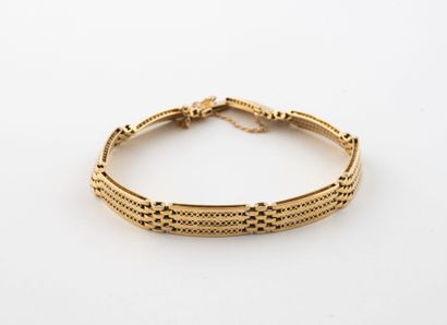 Articulated yellow gold (750) bracelet with...