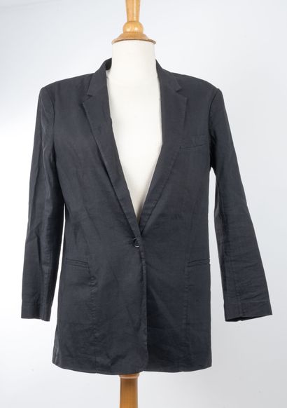 THEORY
Black linen jacket. 
Louisine
