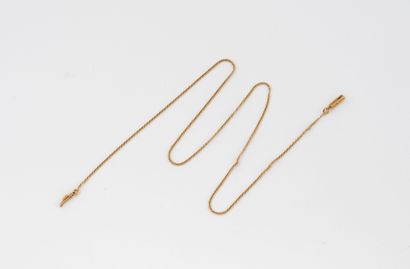 Neck chain in yellow gold (750) with gourmette...