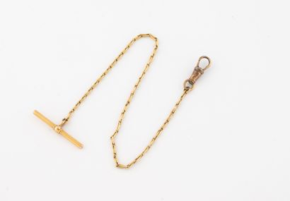 Yellow gold (750) herringbone link watch...