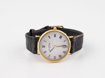 Men's wristwatch in yellow gold (750) with...
