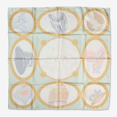 LANVIN
Silk square in pastel tones.
Model,...