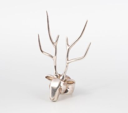Marc DELOCHE
Stag's head ring in silver (925).
Minerve...