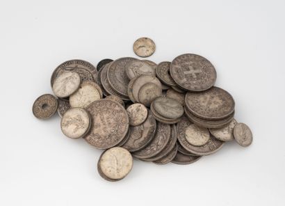 FRANCE, ITALIE
Lot of silver coins including...