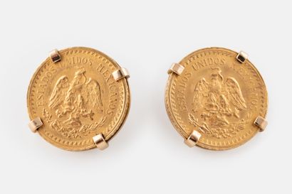 MEXIQUE
Two gold Pesos, 1945.
Set in yellow...