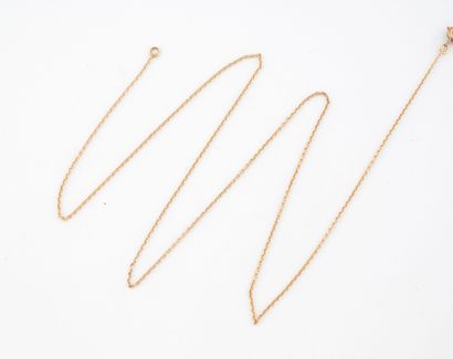 Yellow gold (750) forçat link neck chain.
Silver...