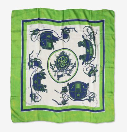HERMES
Set of two Hermès squares including:...
