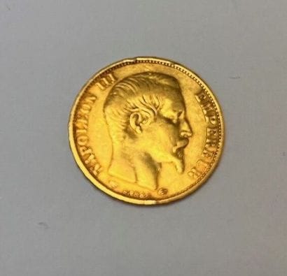 FRANCE
20 franc coin, Napoleon III, 1857.
Total...