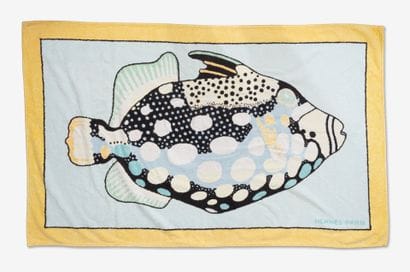 HERMES
Terry towel, fish design.
Cotton....