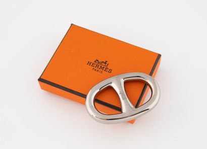 HERMES
Metal anchor chain scarf loop.
Signed.
Size:...