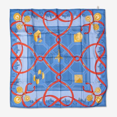 Two silk scarves : 
- LR. Paris.
One black...