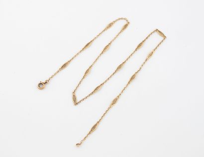 Yellow gold (750) neck chain with forçat...